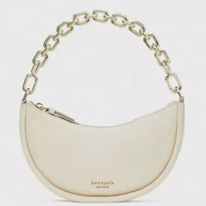 Kate Spade Smile Pebble Shoulder Bag with Gold Chain